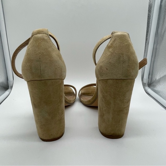 Steve Madden Carsron Tan Suede Strappy Heels - Picture 8 of 10